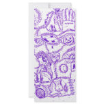 Purple world- purple ink drawing of multiple items rack cards