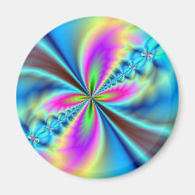Purple-Yellow-Blue Glowing Wings Fridge Magnets