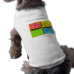 Purple,Yellow,Lime Green,Lite Blue on Orange pet clothing