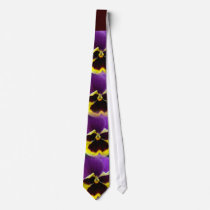 "Purple Yellow Pansy" Tie