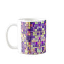 Purple & Yellow Tiles: mugs