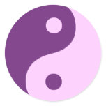 Purple Yin Yang Sticker