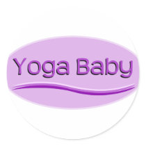 Purple Yoga Baby Sticker