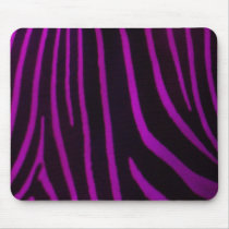 Purple Zebra Print Mouse Pads