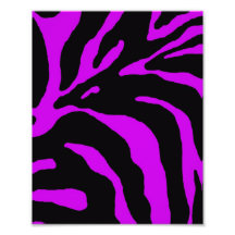 Purple Zebra Stripe Animal Print Photographic Print