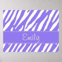 Purple Zebra Stripe Pattern Print