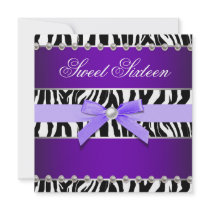 Purple Zebra Sweet 16 Birthday Party