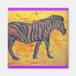 purple zebra up close magnets
