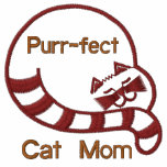 Purr-fect Cat Mum embroidered shirts