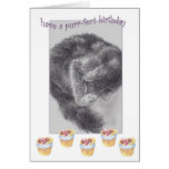PURR-FECT  CUPCAKE BIRTHDAY GREETING CARD
