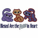 Purr in Heart embroidered shirts