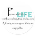 Pursue a Full Life stickers