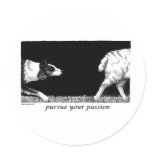 Pursue your passion Border Collie stickers