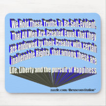 Pursuit of Happiness White Blue Mousepad