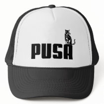 Pusa with fishbone mesh hat