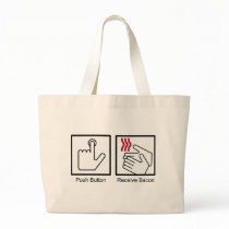Push Button, Receive Bacon - Bacon Dispenser Canvas Bag