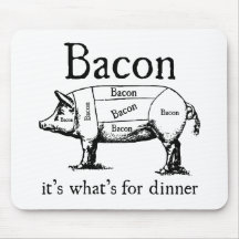Push Button, Receive Bacon - Bacon Dispenser Mousepads