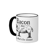 Push Button, Receive Bacon - Bacon Dispenser Coffee Mug