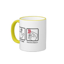 Push Button, Receive Bacon - Bacon Dispenser Mugs