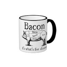 Push Button, Receive Bacon - Bacon Dispenser Coffee Mug