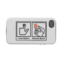 Push Button, Receive Bacon Case-Mate Tough™ iPhone Iphone 4 Tough Case