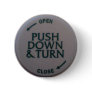 Push Down & Turn novelty Pins