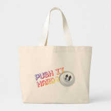 Push It Hard - Arcade Button Video Game Gamer Bags