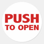 Push to Open Door Sign Sticker
