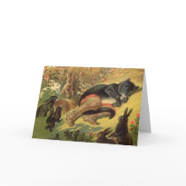Puss in Boots Fairy Tale by Carl Offterdinger Greeting Card