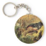 Puss in Boots Fairy Tale by Carl Offterdinger Keychains