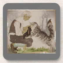 Puss in Boots Gets Boots Drink Coaster