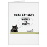 Pussy (cat) greeting card
