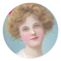 Put Roses in Your Cheeks Round Stickers