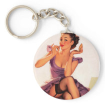 Putting on her Lipstick Keychains