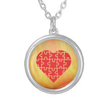 Puzzle Heart Personalized Necklace
