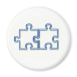 Puzzle Pieces Round Magnet