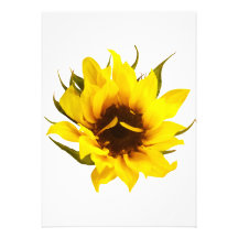 Puzzled Sunflower Custom Invites