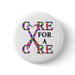 PuzzleSmallHeartRibbonCareCureLight Button