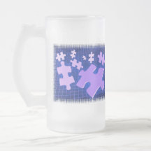 Puzzling Frosted Beer Mug