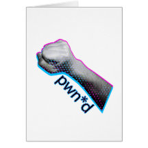 Pwned Gamer Tshirt Card