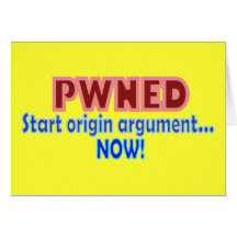 Pwned Pwn Owned Gamer Origin Design Card