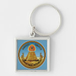 Pyramid and Eye - All Seeing Eye Keychain ~