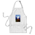 Pyramid n Blue planet with light spray painting aprons