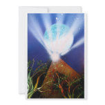 Pyramid n Blue planet with light spray painting invitations
