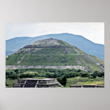 Pyramid Of The Sun At Teotihuacan Ruins, Near Mexi Print