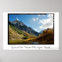 Pyramid Peak & Maroon Bells, Aspen, Colorado Print