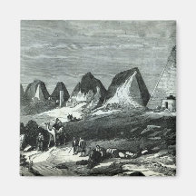 Pyramids of Meroe, on the Nile Magnets