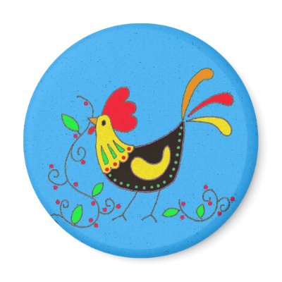 Pysanky Symbols Series: Rooster Magnet by perogies