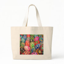 Pysanky Tote Black trim Tote Bag
