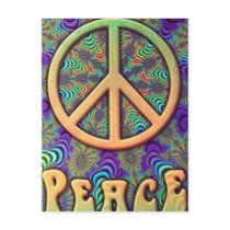 Pyschedelic Peace Poster Postcard